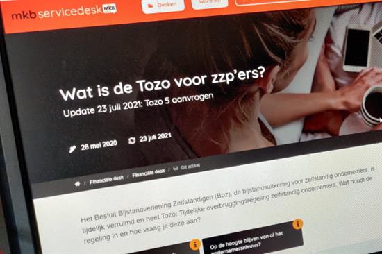 Tozo 5 geopend voor zzp'ers